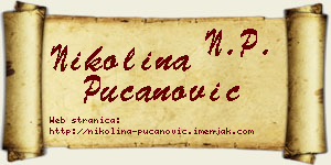 Nikolina Pucanović vizit kartica